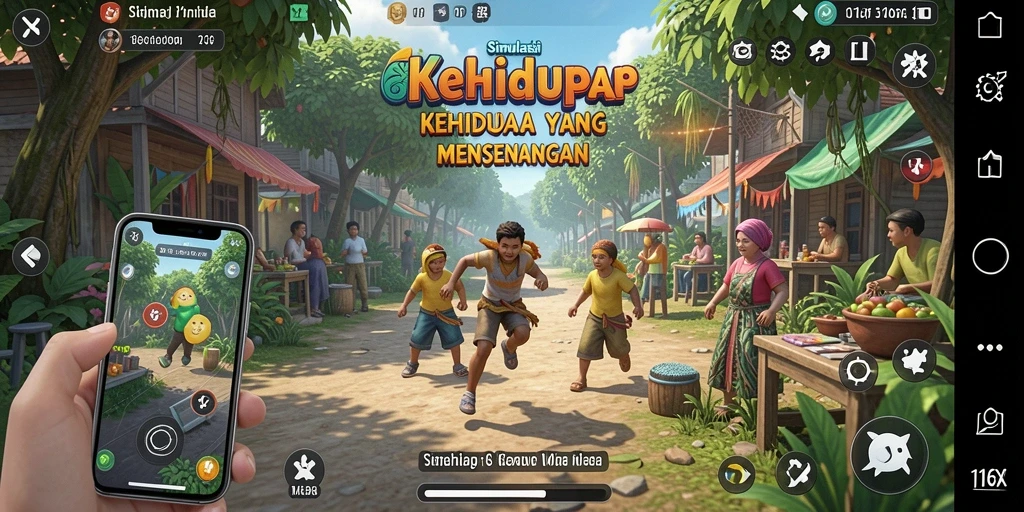 Gameplay menarik dalam 116X menampilkan simulasi kehidupan yang mendalam.