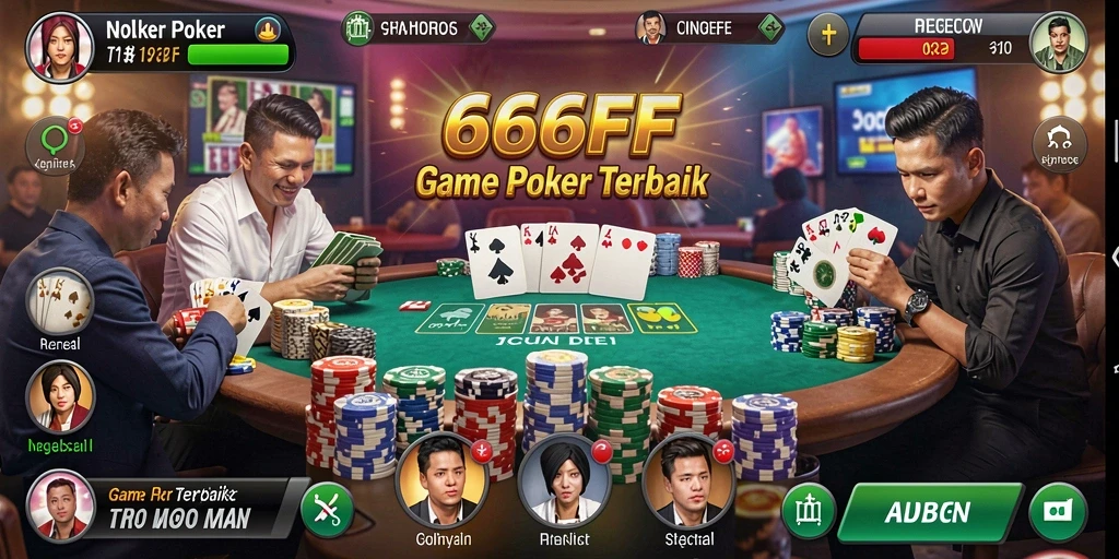 Tampilan gameplay menarik dari game Poker 666FF.