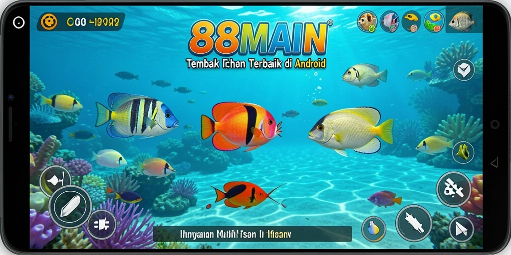 Tampilan gameplay seru dalam permainan Tembak Ikan 88MAIN.
