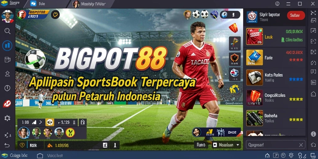 Tampilan gameplay menarik dari aplikasi Sportsbook BIGPOT88.