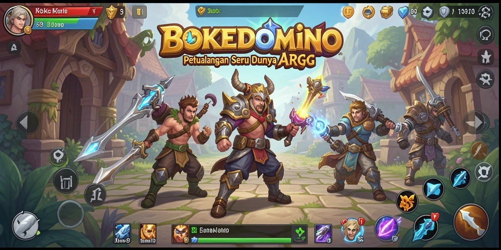 Tampilan gameplay BOKEDOMINO yang memukau dan mendebarkan.