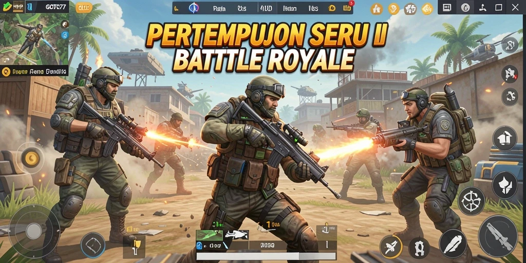 Tampilan gameplay seru GOTO77 dalam pertempuran Battle Royale.