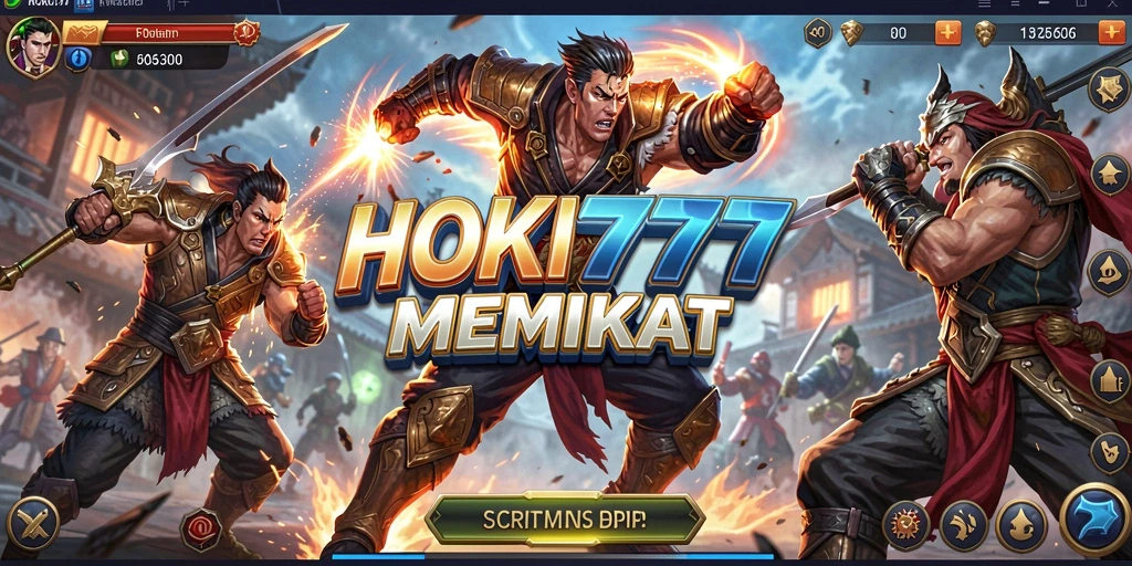Tampilan pertarungan seru dengan karakter unik di HOKI777.