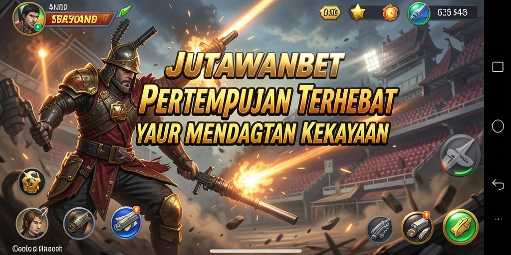 Tangkapan layar dari gameplay intens JUTAWANBET dalam pertempuran Battle Royale.
