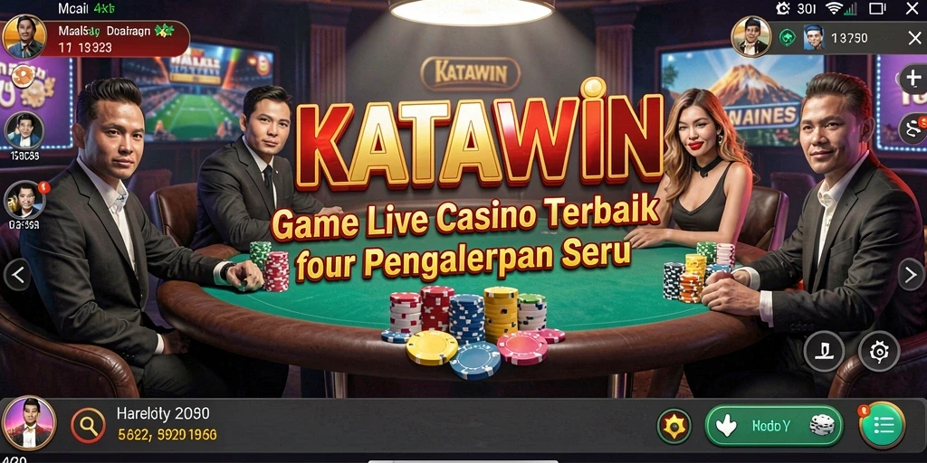 Tampilan gameplay seru KATAWIN dengan dealer langsung.