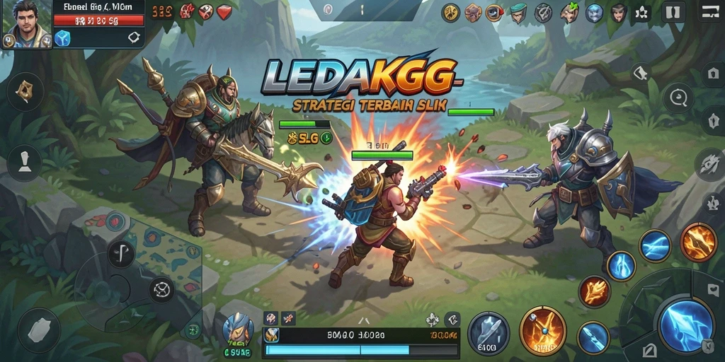 Tampilan gameplay menarik dari LEDAKGG dengan aksi strategis yang intens.
