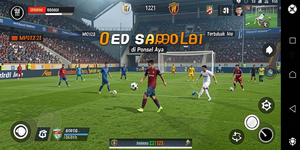 Tampilan mendebarkan dari pertandingan sepak bola di MPO1221.