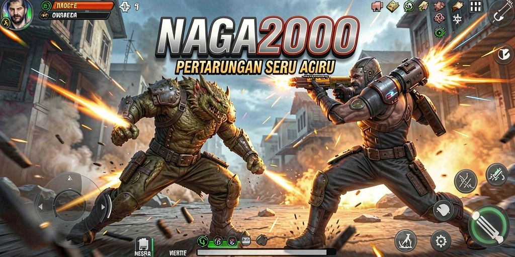 Tampilan seru gameplay NAGA2000 dengan aksi mendebarkan.