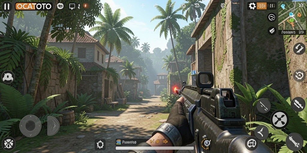 Tampilan gameplay OCATOTO yang menegangkan dan mendebarkan.