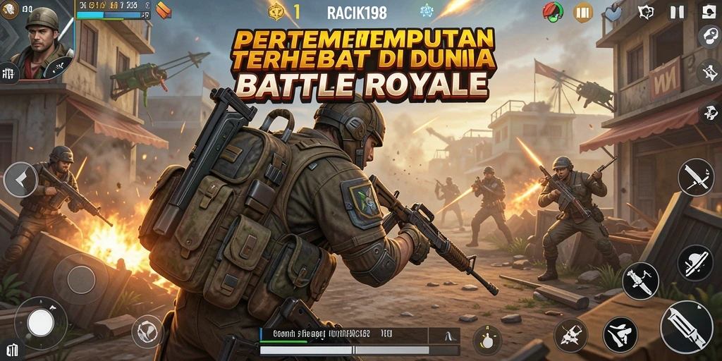 Tangkapan layar gameplay <strong>RACIK198</strong> yang menunjukkan aksi pertempuran intense.