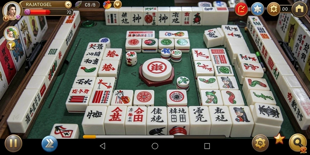 Screenshot gameplay RAJATOGEL yang menampilkan keseruan permainan Mahjong.