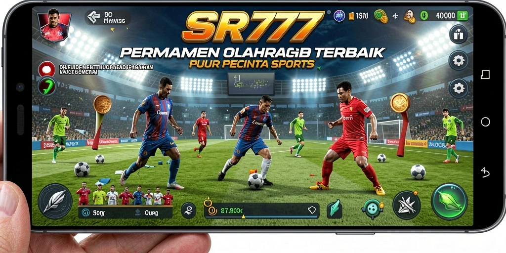 Screenshot SR777 menampilkan aksi seru dalam pertandingan olahraga.